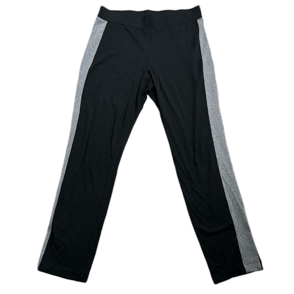 Eileen fisher black side gray organic cotton pull on pants size small p